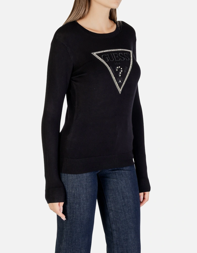 Printed Long Sleeve Round Neck Knitwear
