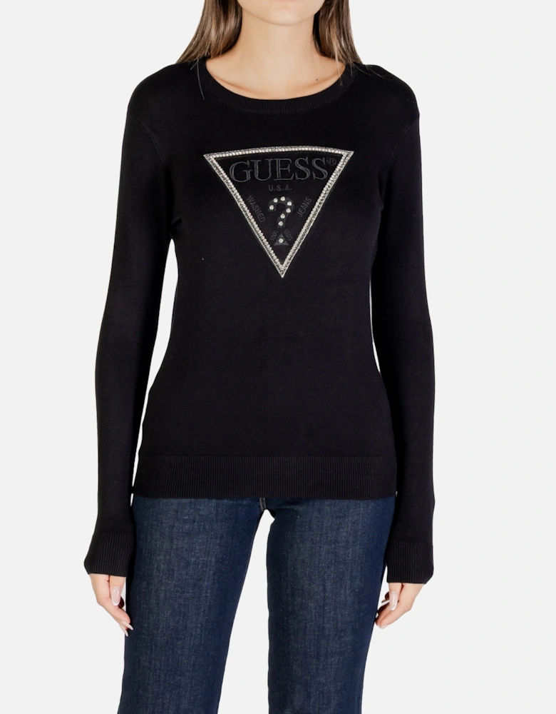 Printed Long Sleeve Round Neck Knitwear