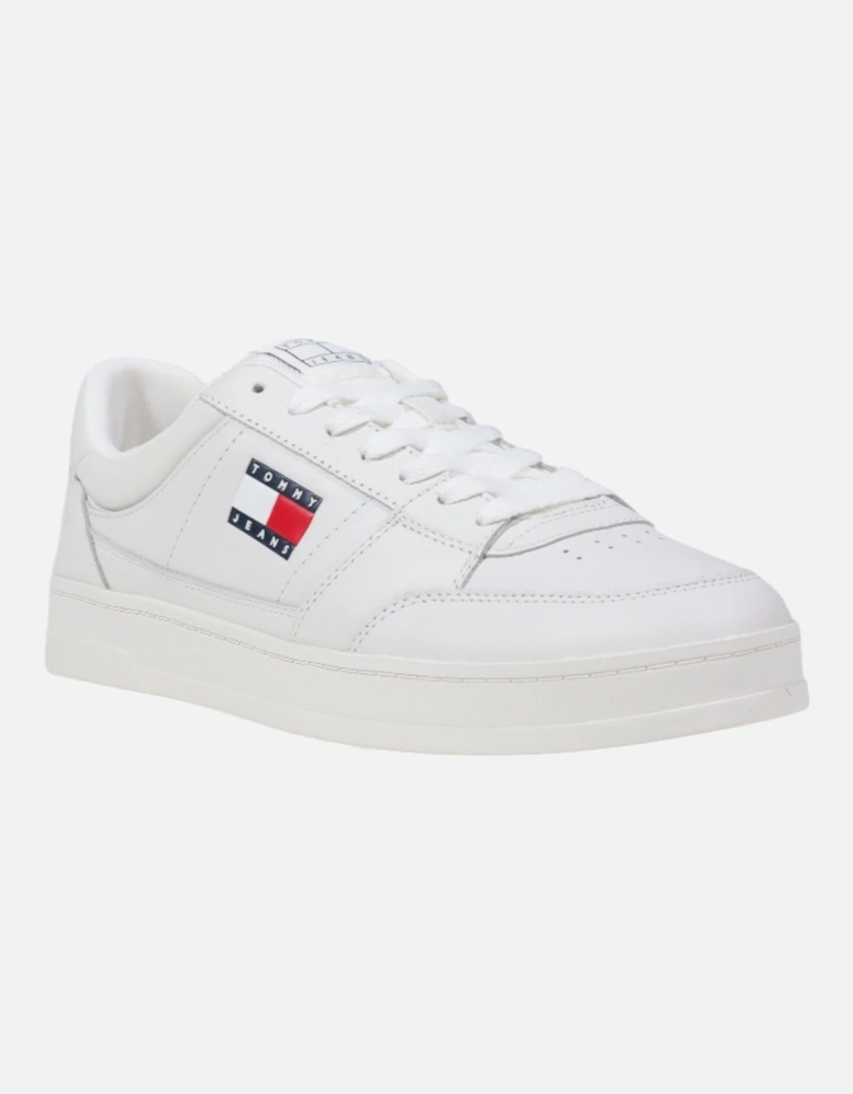 Leather Lace-Up Sneakers