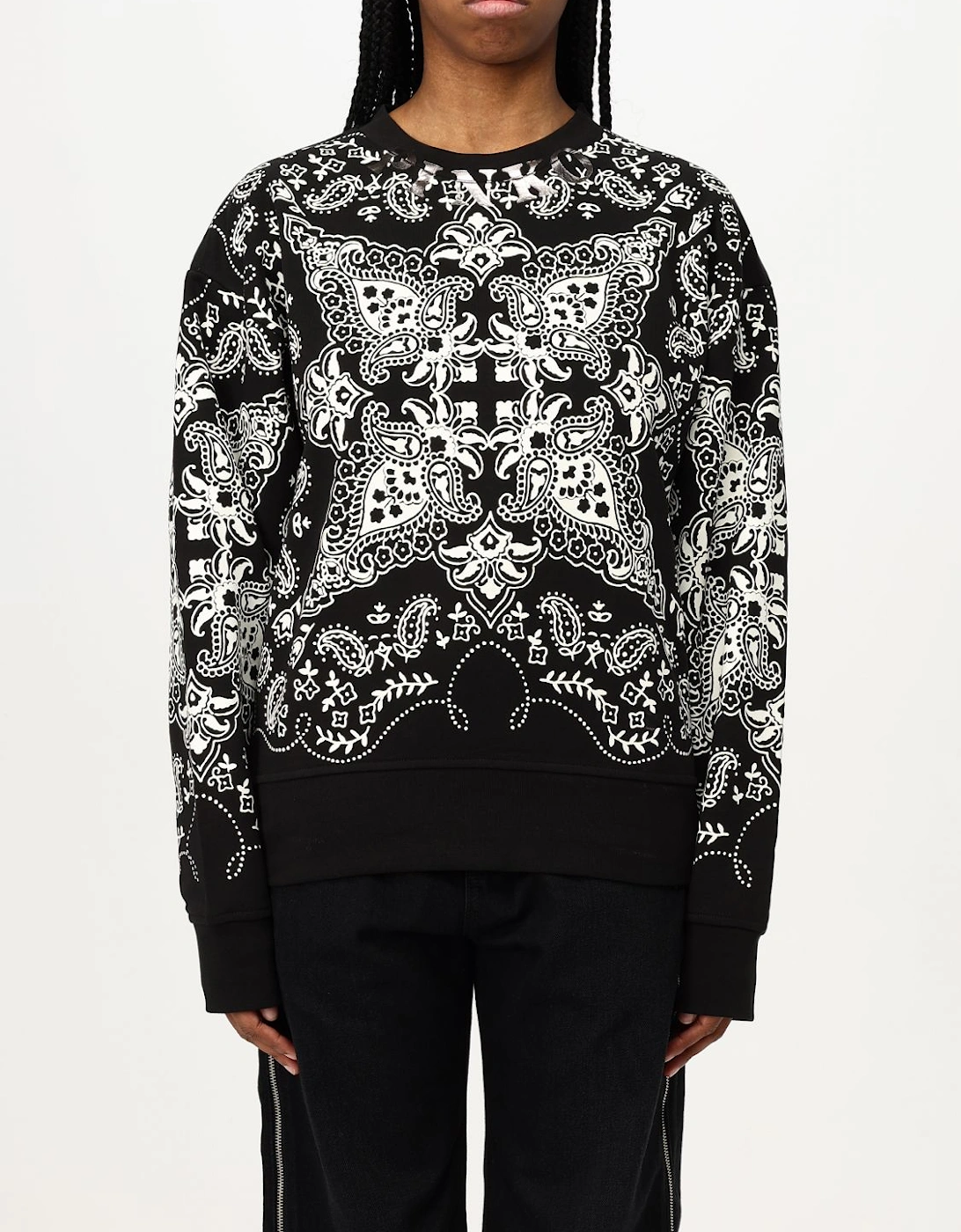 Crew Neck Long Sleeve Casual Pullover Sweatshirt with Graphic Pattern, 4 of 3