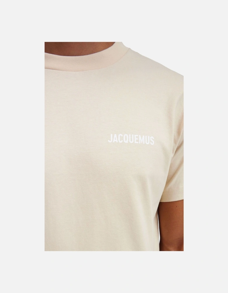 Men's Light Beige Les Classiques Logo T-Shirt