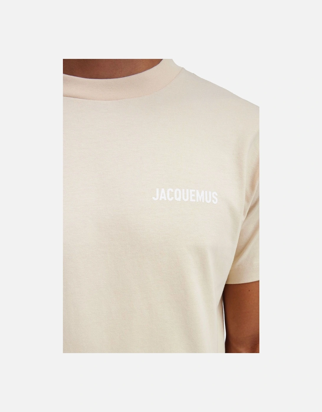 Men's Light Beige Les Classiques Logo T-Shirt