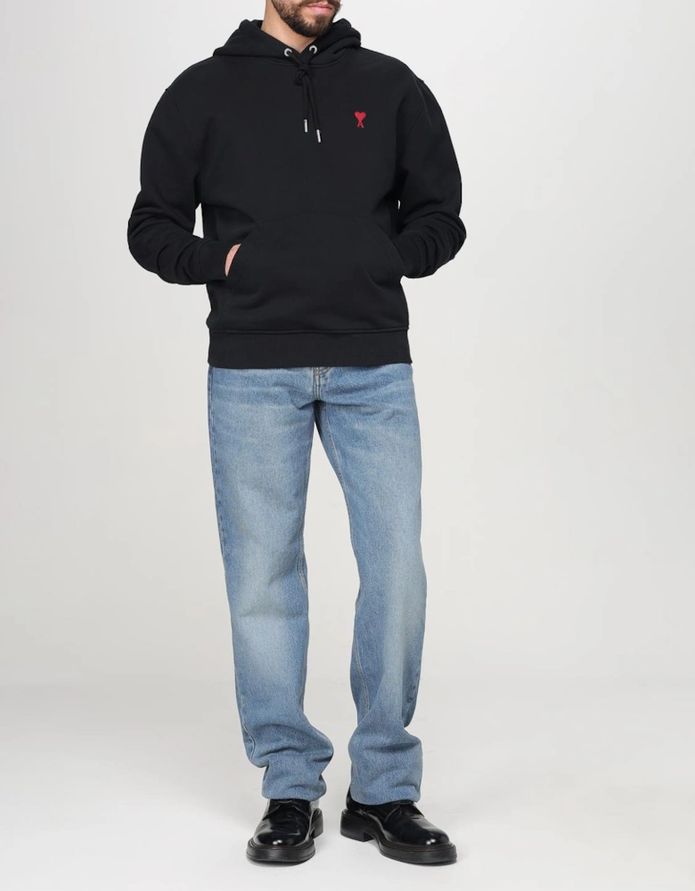 Relaxed Fit Hoodie with Drawstring and Embroidered Detail