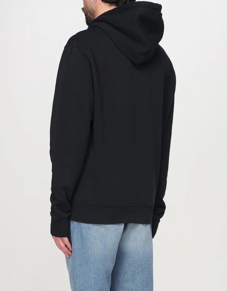 Relaxed Fit Hoodie with Drawstring and Embroidered Detail