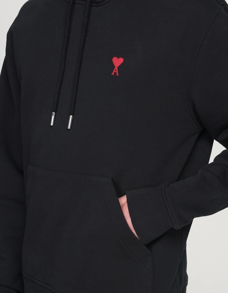Relaxed Fit Hoodie with Drawstring and Embroidered Detail