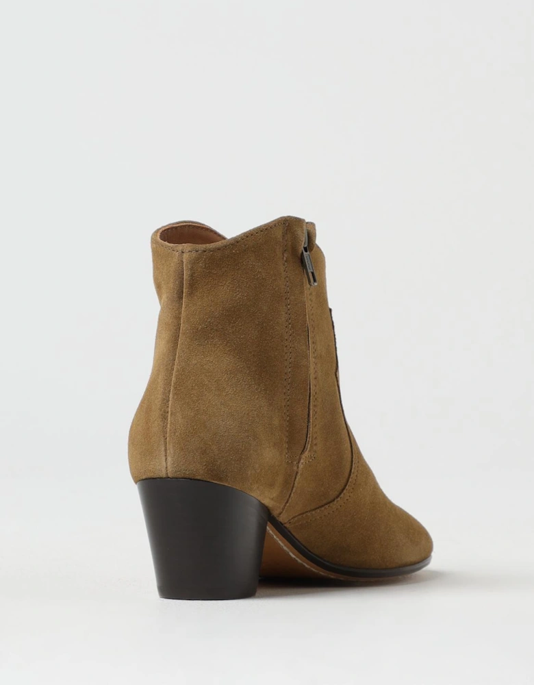 Dicker Suede Ankle Boots Western Detail