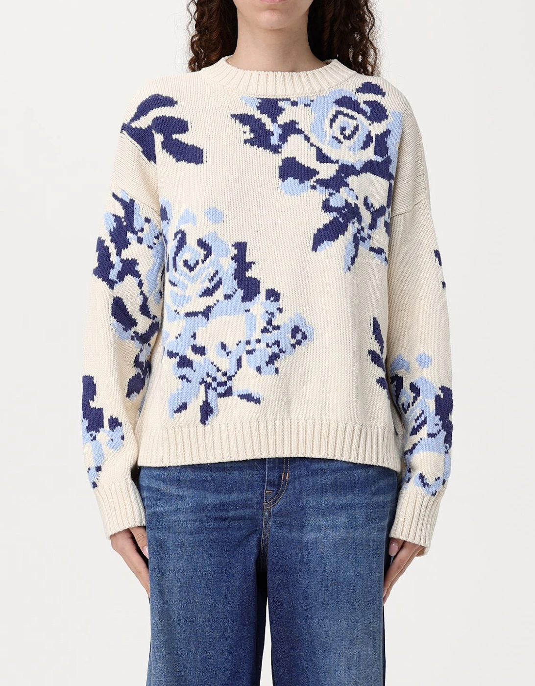 Floral Print Knit Sweater, 2 of 1