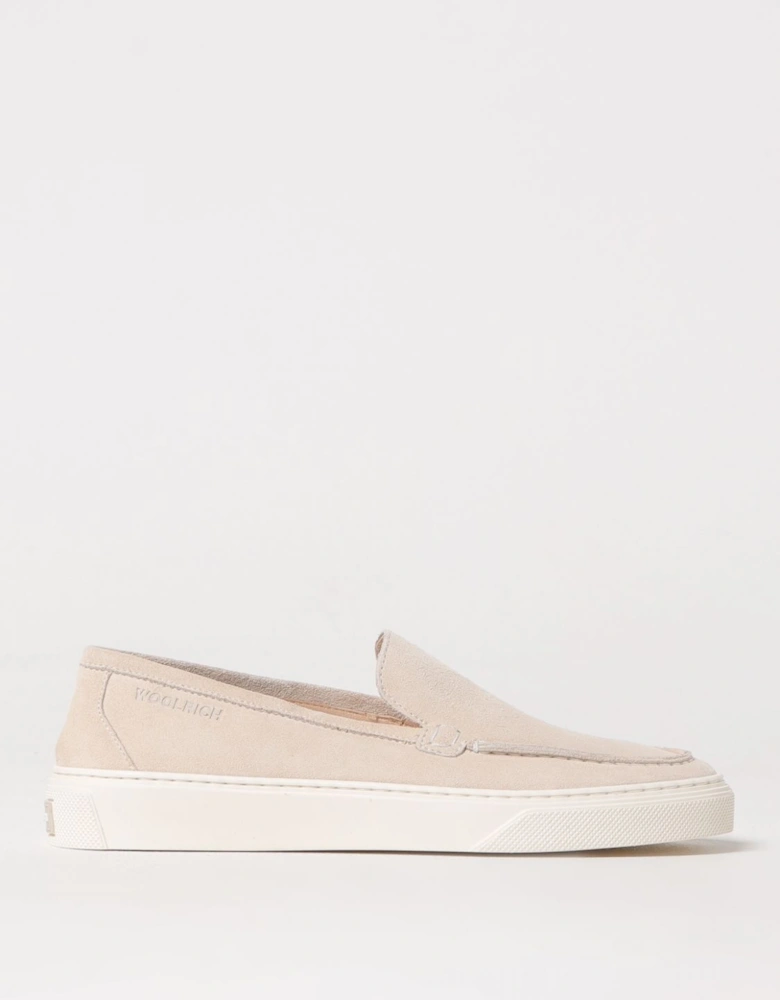 Slip-On Loafers with Leather Upper and Rubber Sole