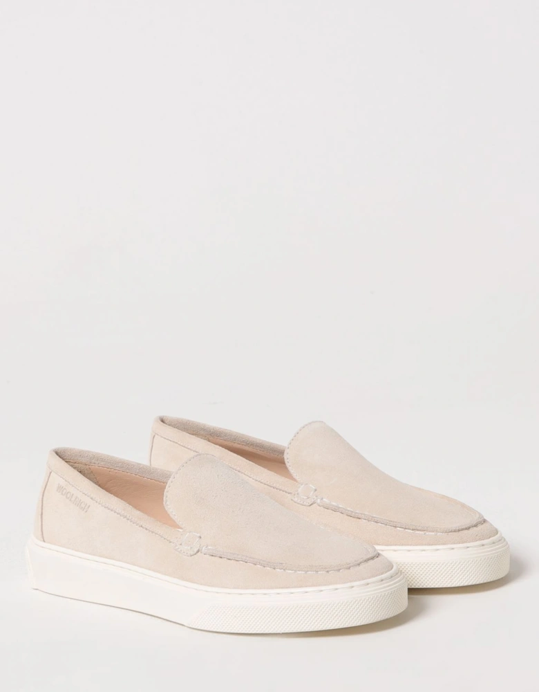 Slip-On Loafers with Leather Upper and Rubber Sole