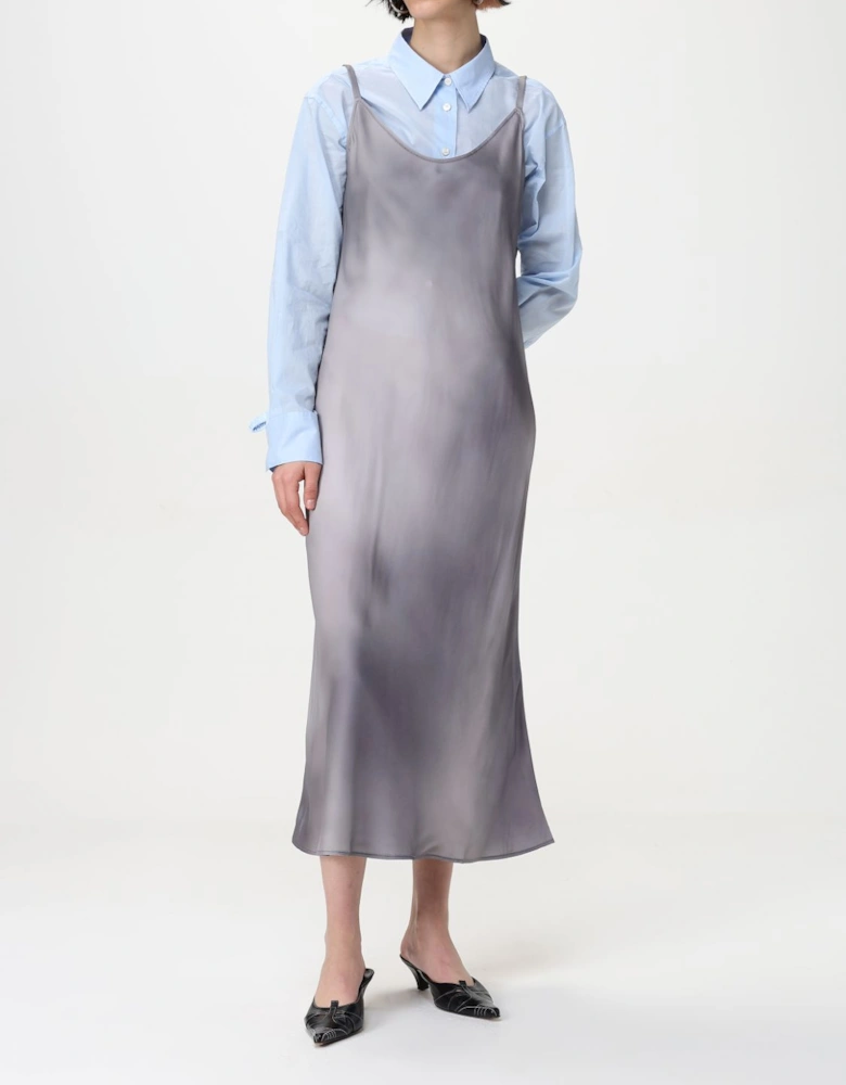 Silk Slip Dress Midi Relaxed Fit