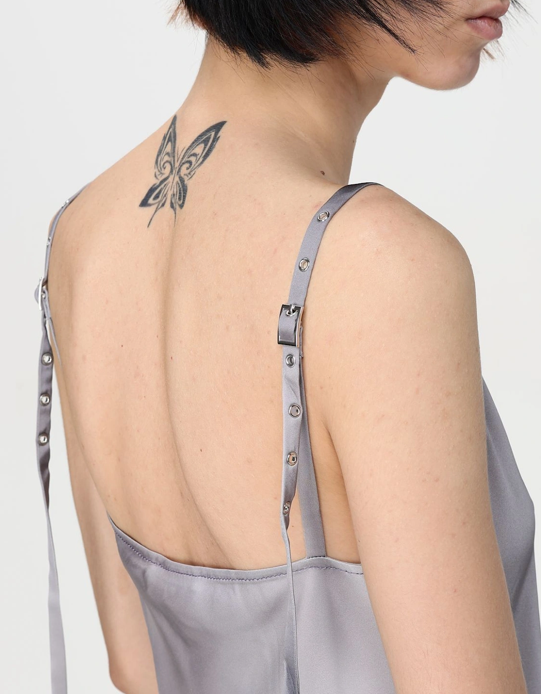 Silk Slip Dress Midi Relaxed Fit
