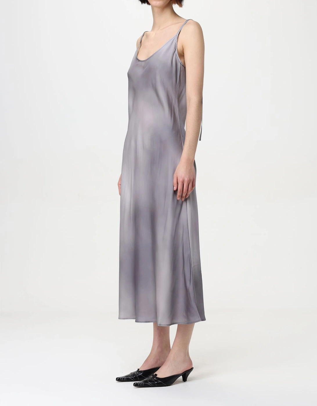 Silk Slip Dress Midi Relaxed Fit