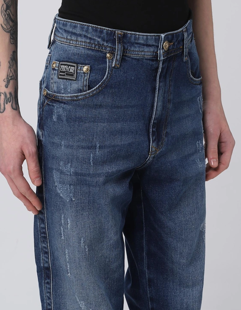 Relaxed Fit Distressed Jeans
