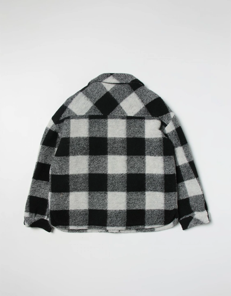 Check Wool Jacket Patch Pockets