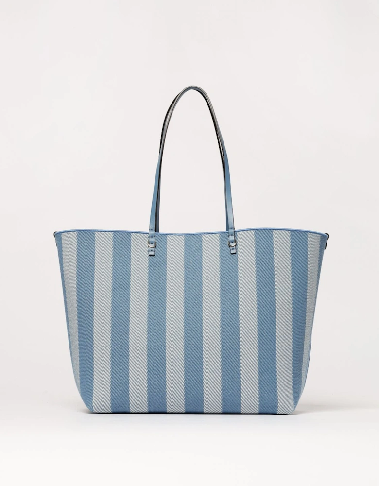Tote Shoulder Bag with Gnawed Detailing