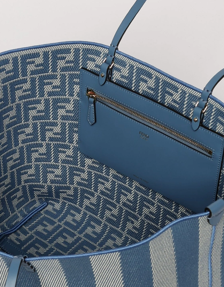Tote Shoulder Bag with Gnawed Detailing