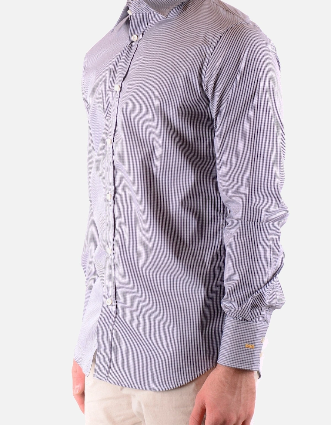 Long Sleeve Gingham Dress Shirt