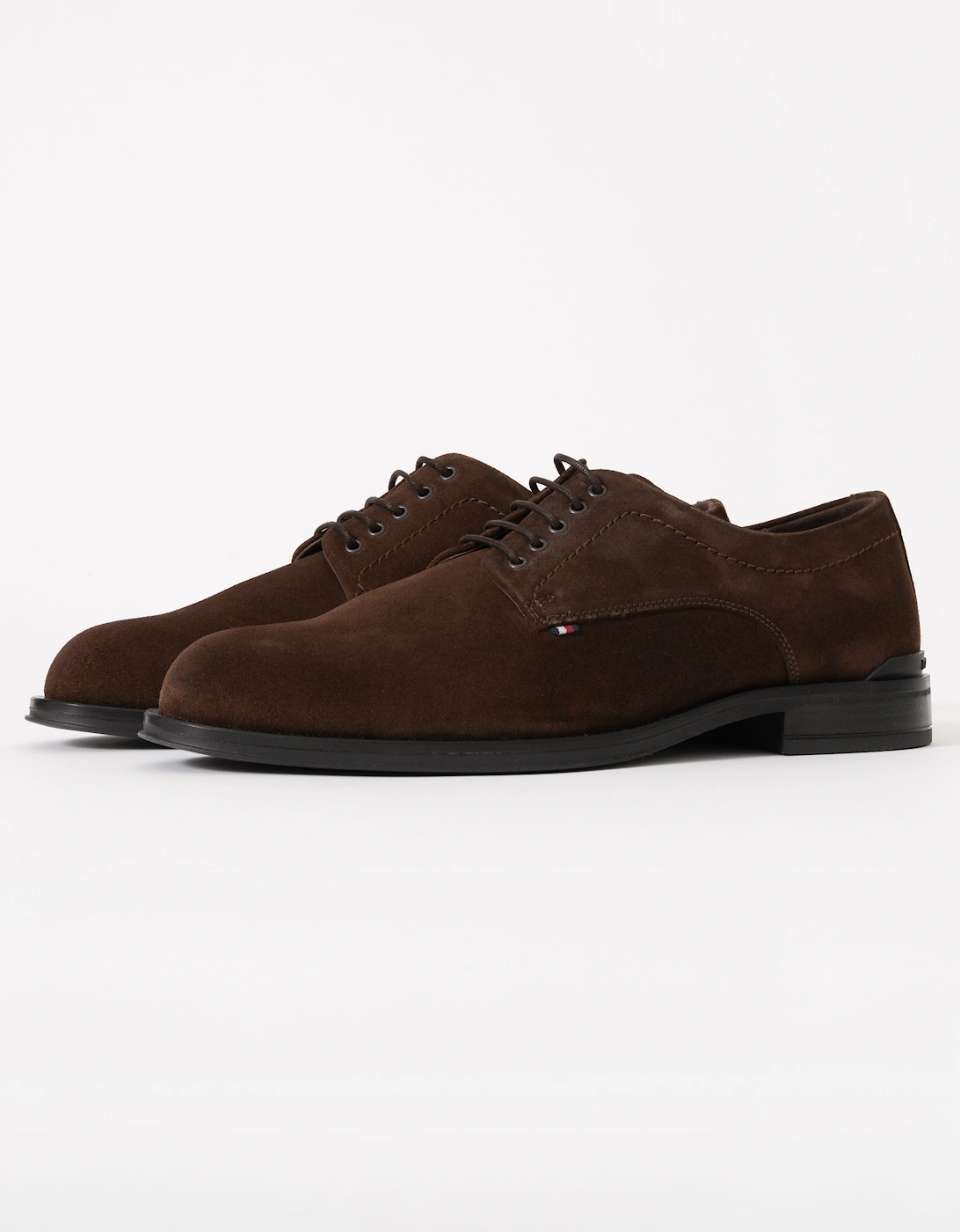 Men's Tommy Hilfiger Corporate Hilfiger Mens Suede Derby Shoes - Cocoa - Brown - Size: 11