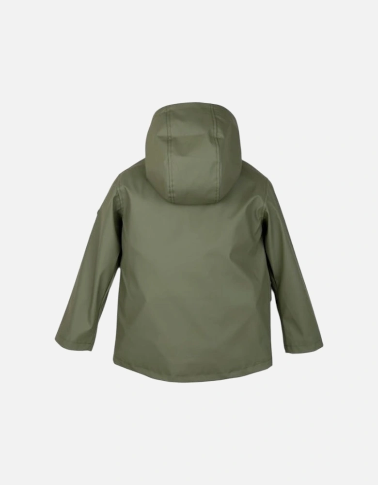 Boys Khaki Green Rain Coat