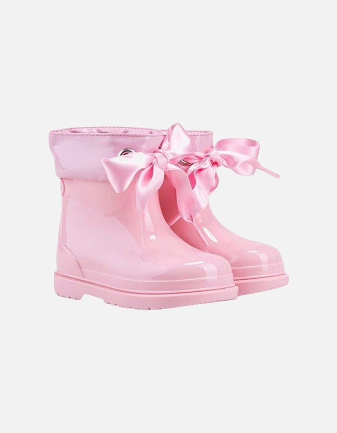 Girls Pink Ribbon Rain Boots, 5 of 4