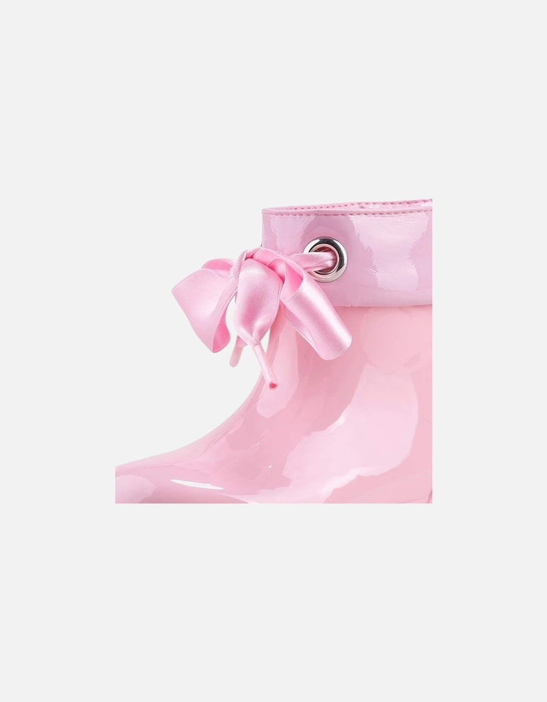 Girls Pink Ribbon Rain Boots
