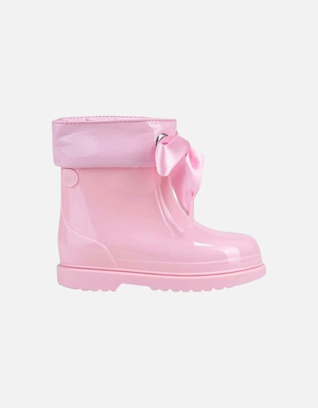 Girls Pink Ribbon Rain Boots