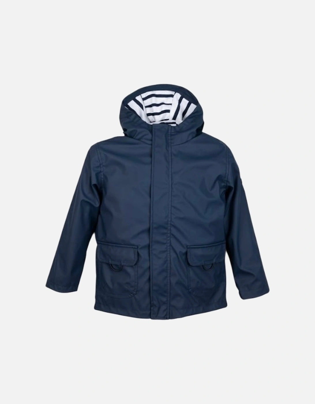 Boys Navy Rain Coat, 6 of 5