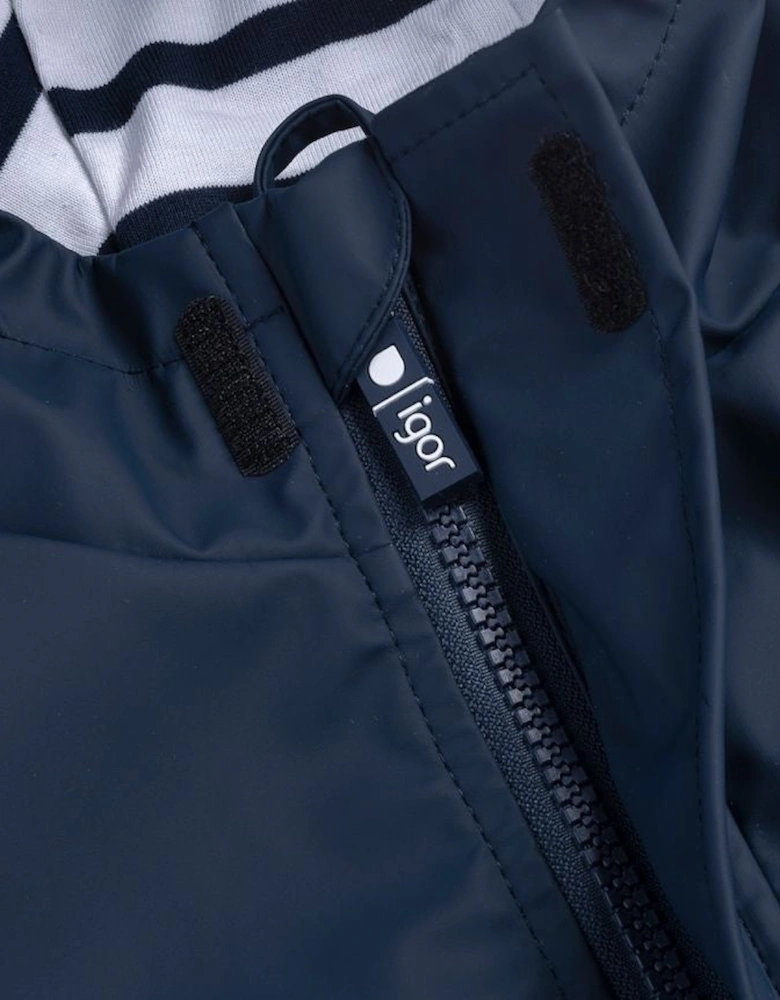 Boys Navy Rain Coat