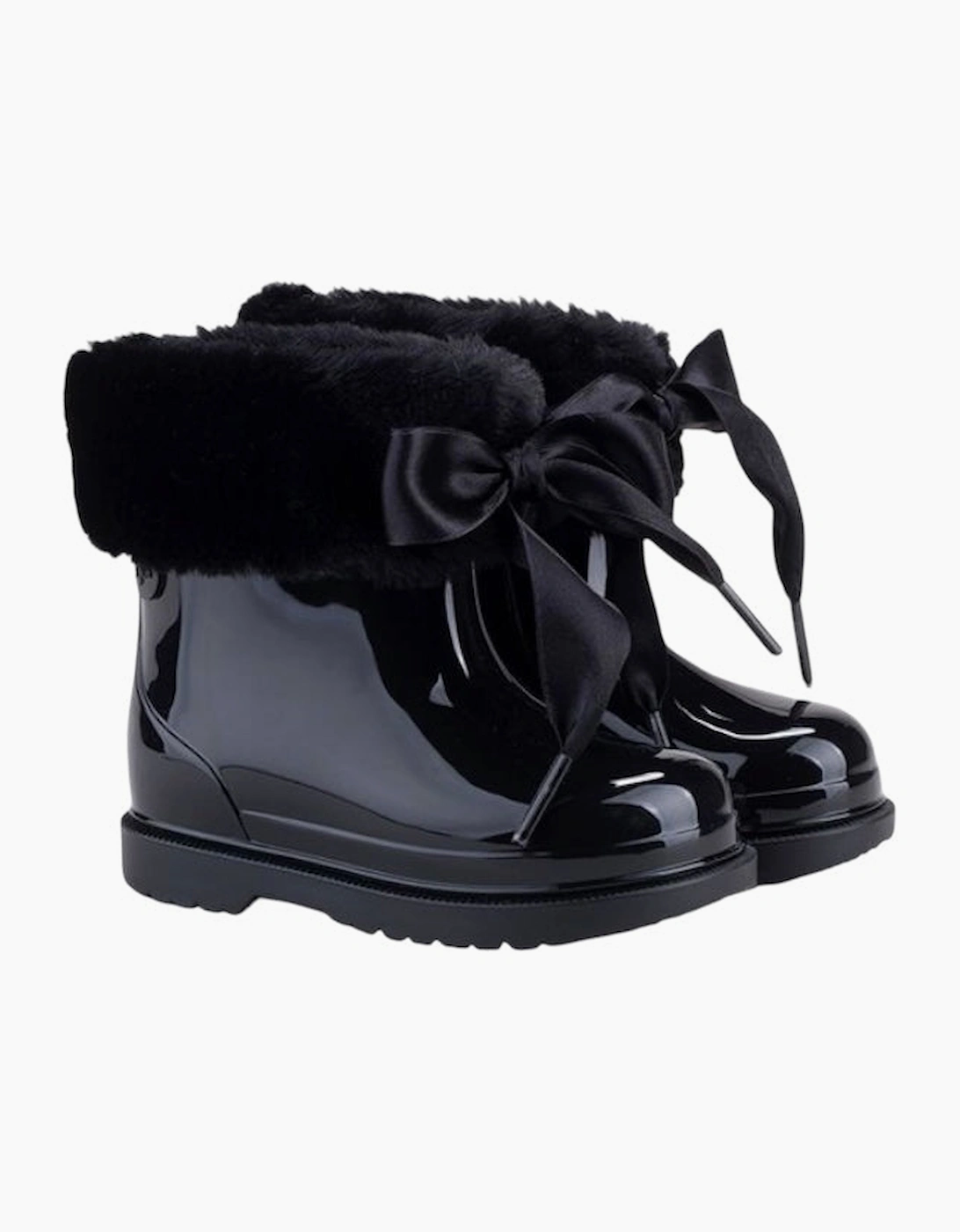 Igor Girl's Girls Black Faux Fur Rain Boots - Size: 7