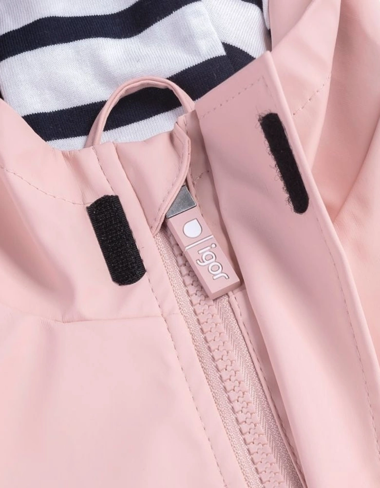 Girls Pale Pink Rain Coat