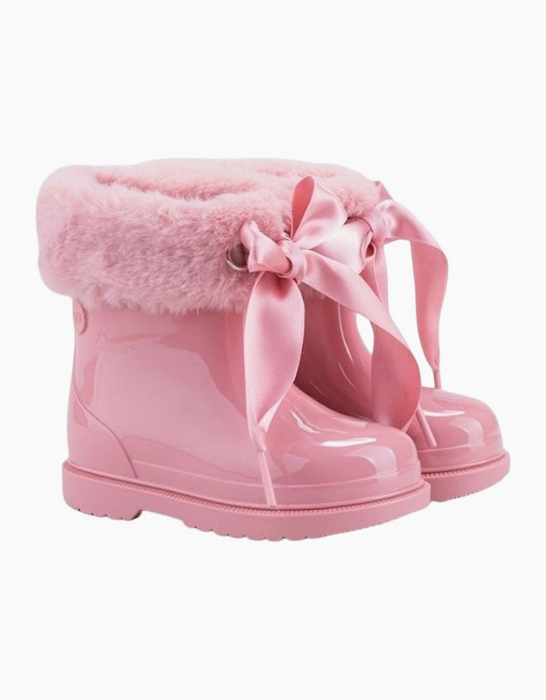 Igor Girl's Girls Dusty Pink Faux Fur Rain Boots - Size: 8