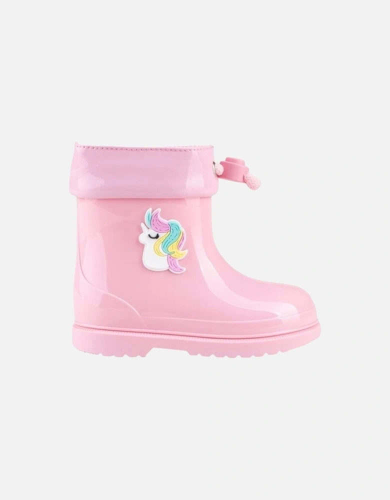 Girls Pink Unicorn Rain Boots