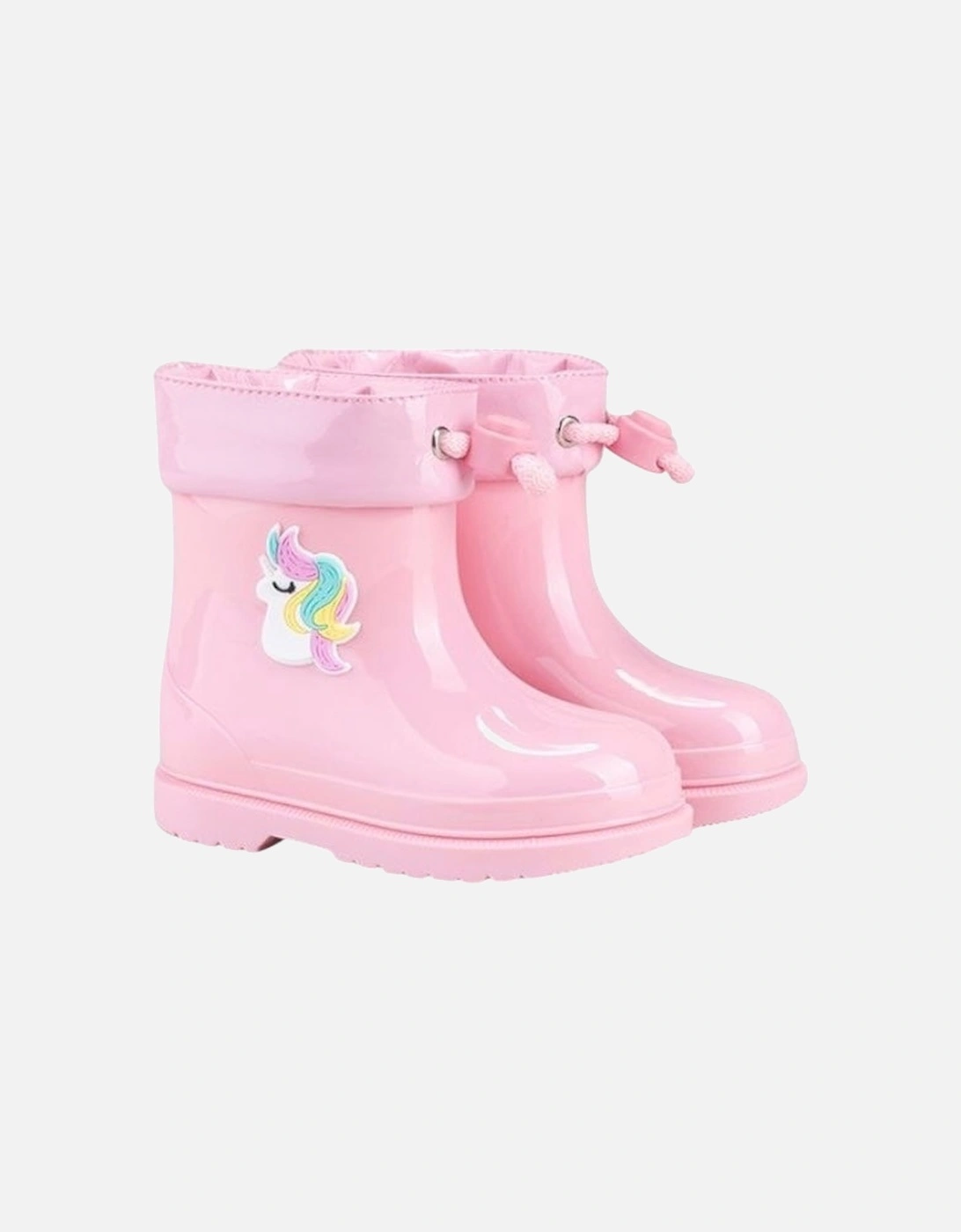 Girls Pink Unicorn Rain Boots, 4 of 3