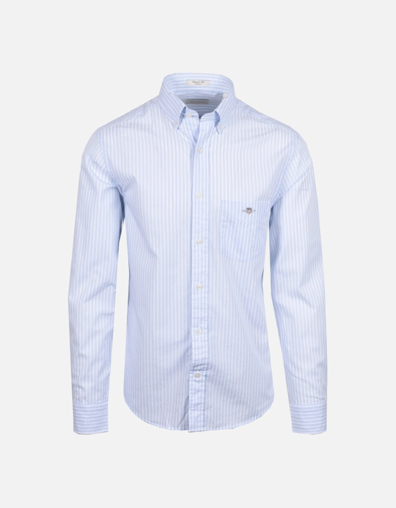 Reg Poplin Stripe Shirt Light Blue