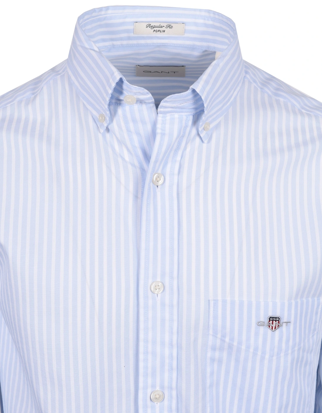 Reg Poplin Stripe Shirt Light Blue