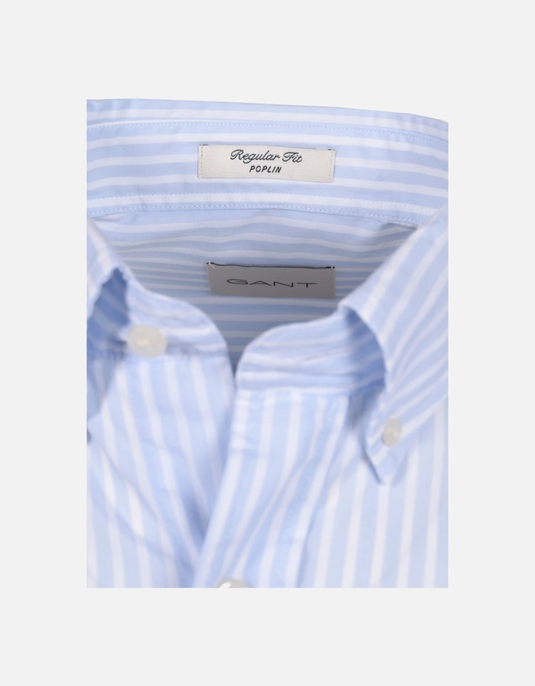 Reg Poplin Stripe Shirt Light Blue