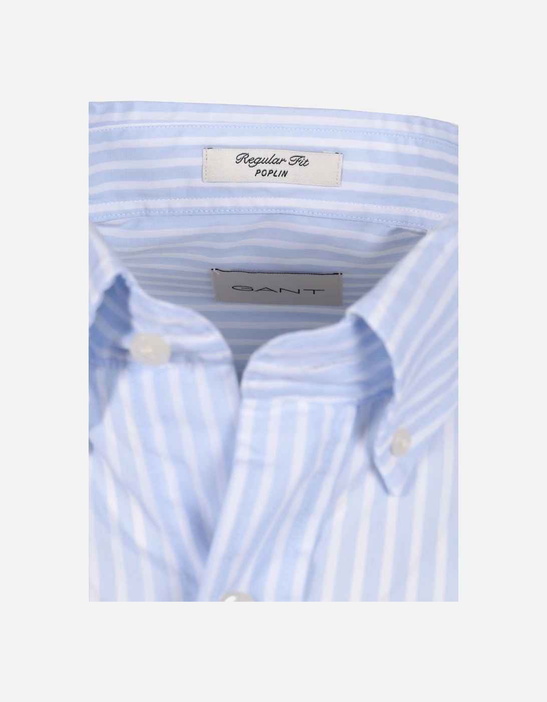 Reg Poplin Stripe Shirt Light Blue