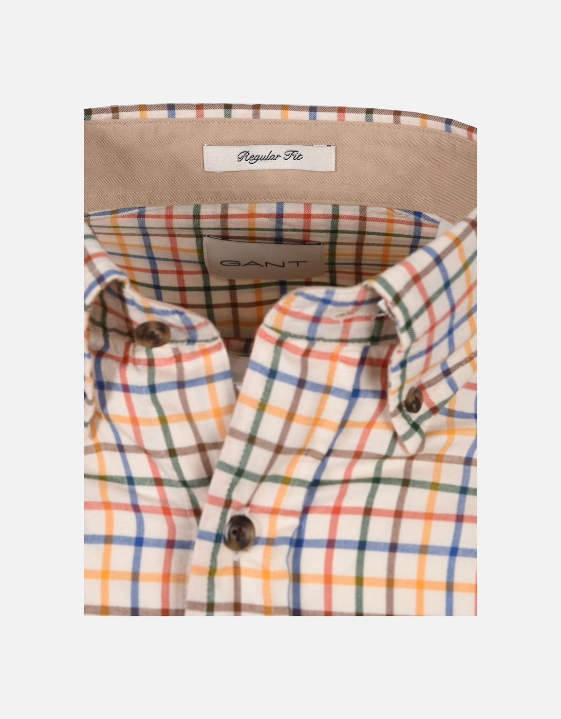 Reg Twill Check Shirt Deep Orange
