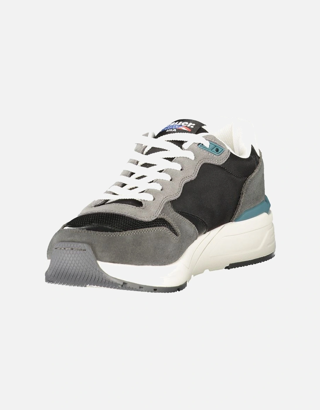 Dynamic Sporty Leather Sneaker with Contrasting Details