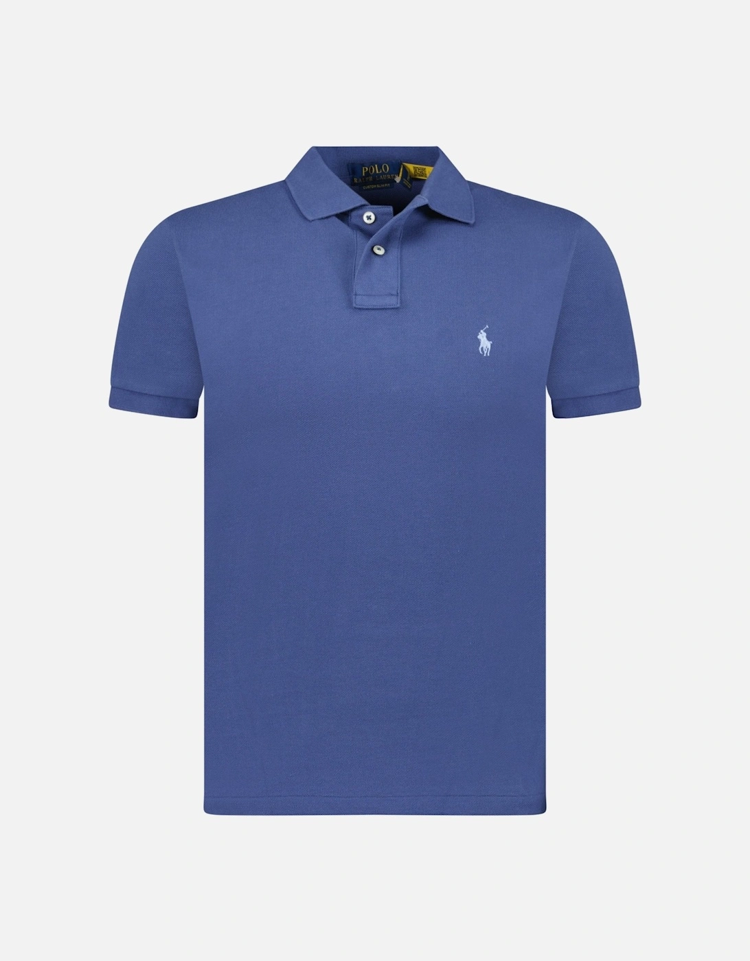 Cotton Mesh Custom Fit Polo Shirt in Light Navy, 3 of 2
