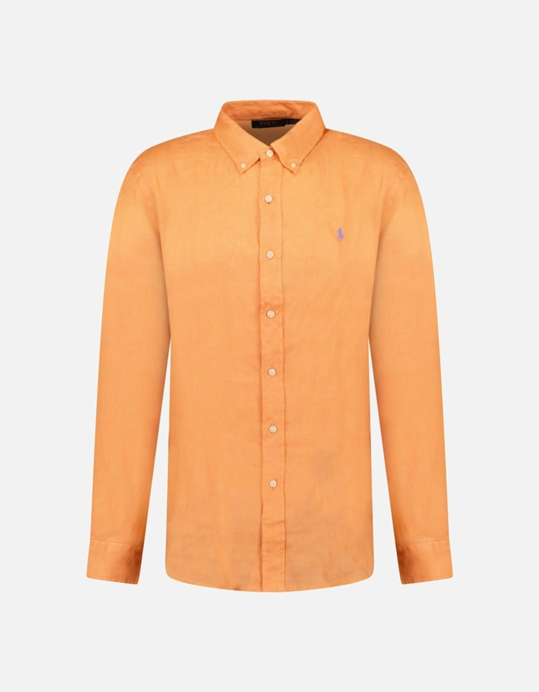 Custom Fit Linen Shirt in Poppy