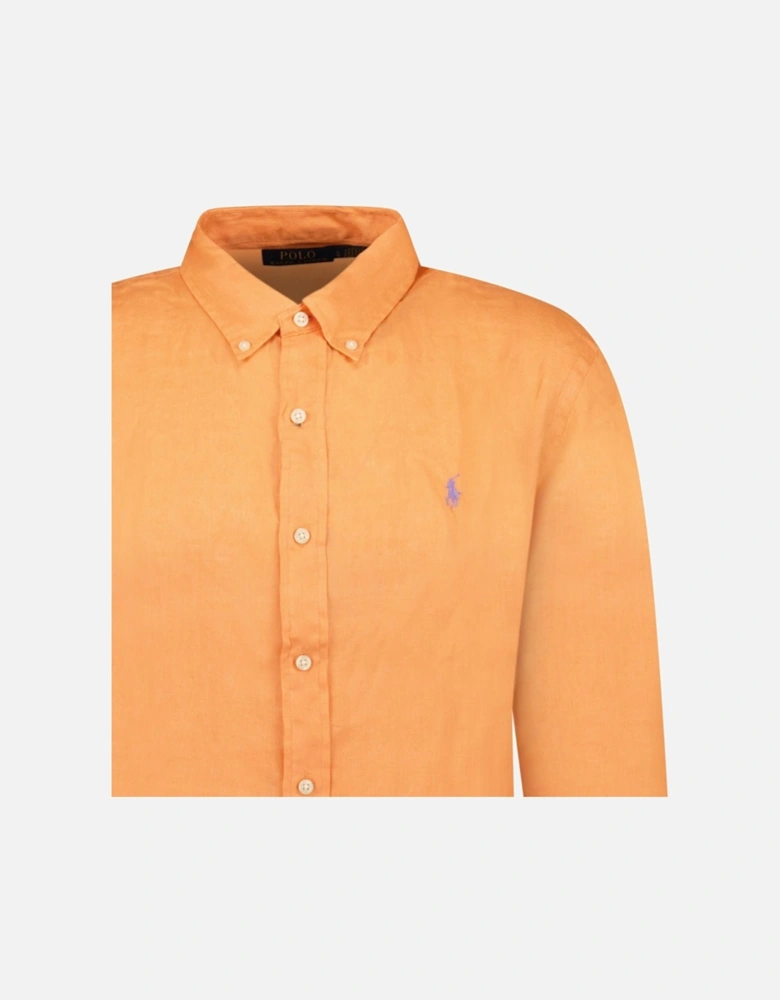 Custom Fit Linen Shirt in Poppy