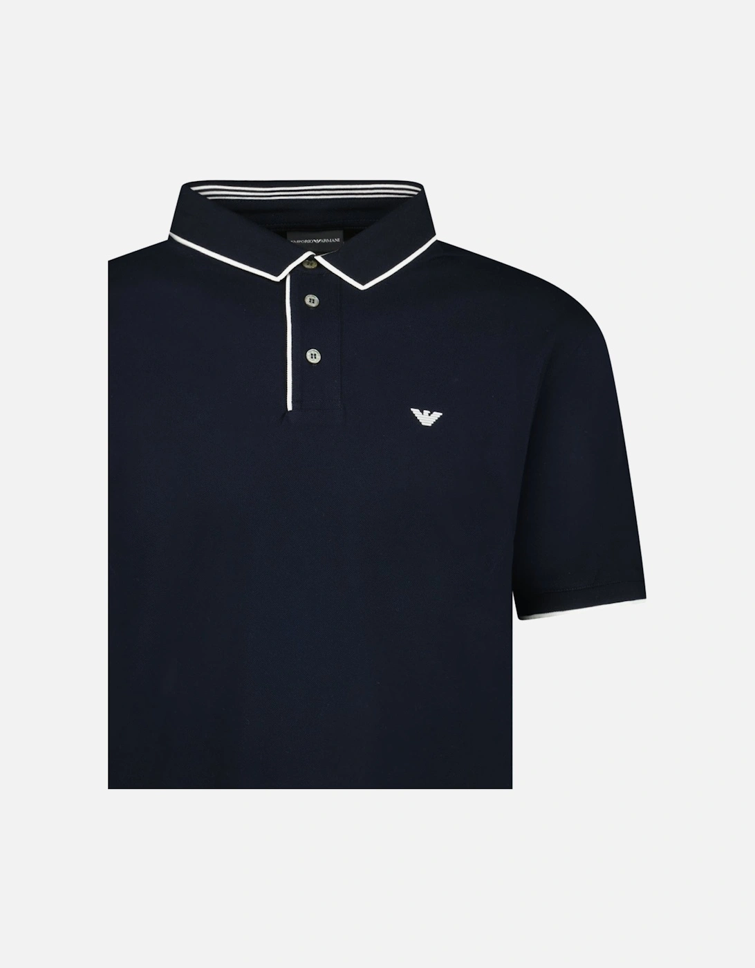 Eagle Logo Twin Tip Polo-Shirt Navy
