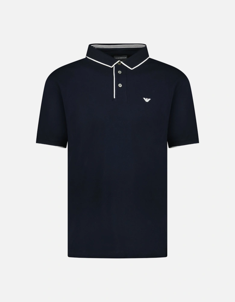 Eagle Logo Twin Tip Polo-Shirt Navy