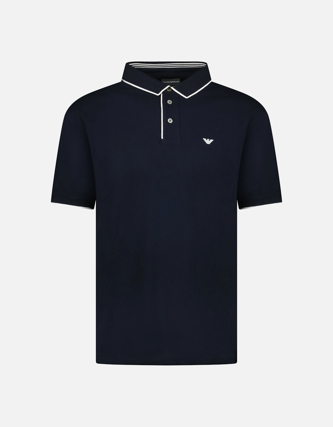 Eagle Logo Twin Tip Polo-Shirt Navy, 3 of 2