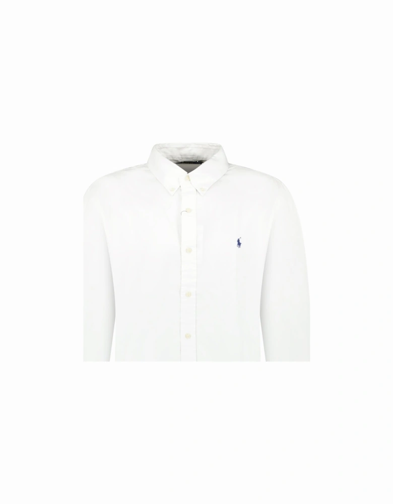 Ralph Lauren Slim Fit Stretch Long Sleeve Sport Shirt White