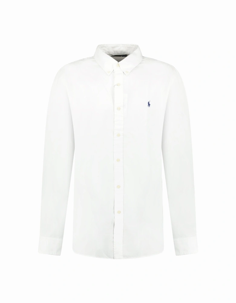 Ralph Lauren Slim Fit Stretch Long Sleeve Sport Shirt White