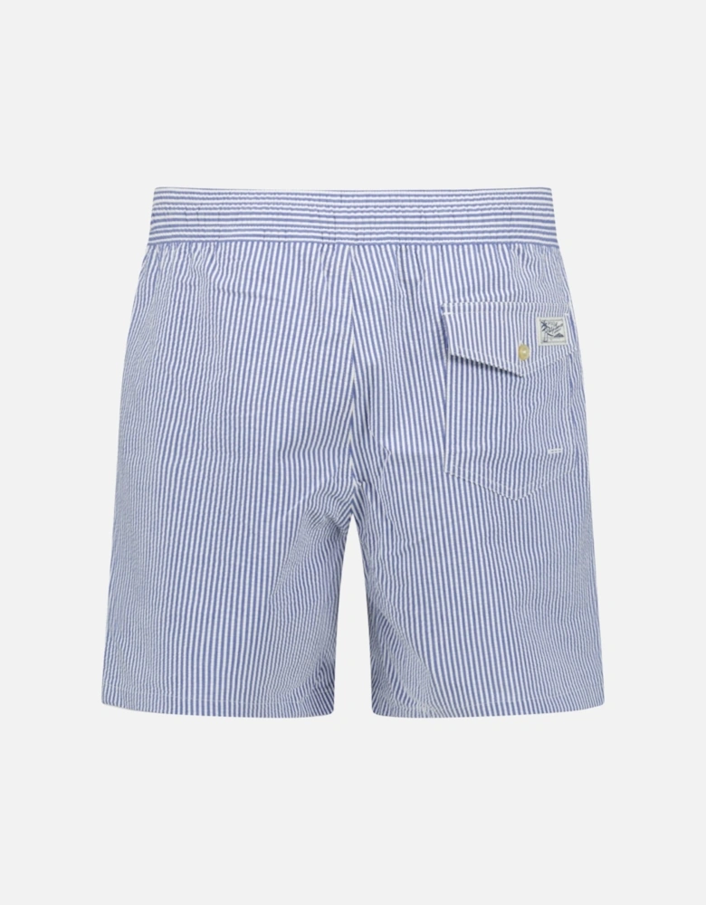 Traveler Classic Swim Trunk in Cruise Royal Seersucker