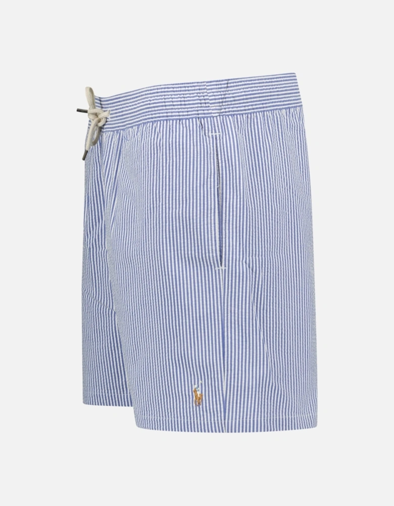 Traveler Classic Swim Trunk in Cruise Royal Seersucker