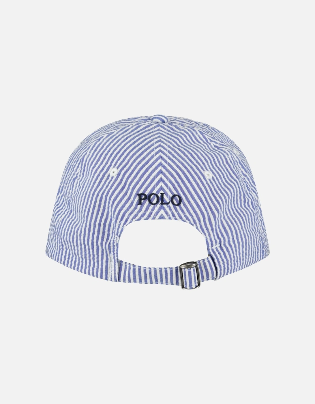 Cotton Sport Baseball Cap in Blue/ White Stripe